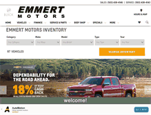 Tablet Screenshot of emmertmotors.com